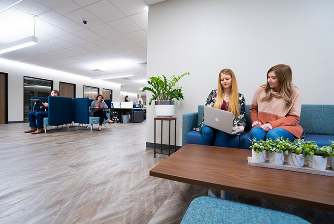 Lounge Seating in Commercial Office Space for Rent in Nacogdoches Texas at NacSpace