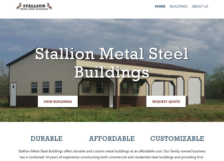Example low cost website design and web hosting by NacSpace for East Texas business