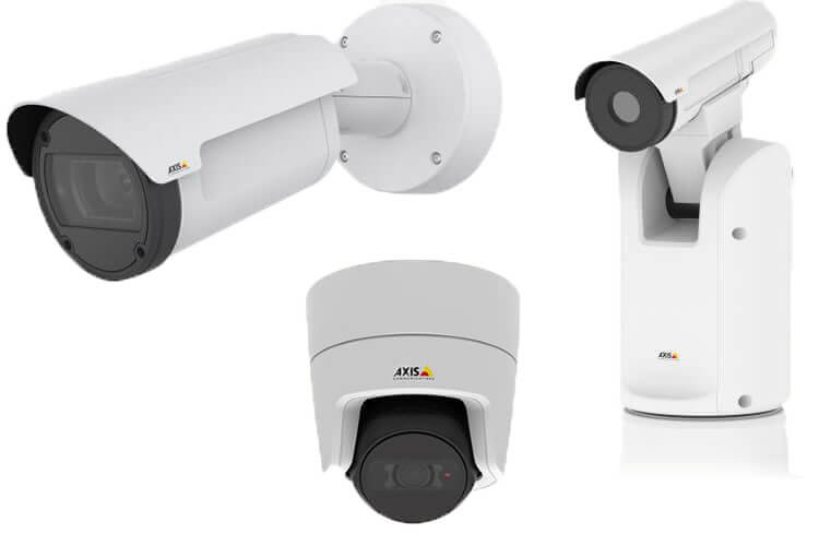 Axis PTZ or fixed network cameras are examples of security cameras installed for businesses in east Texas by NacSpace